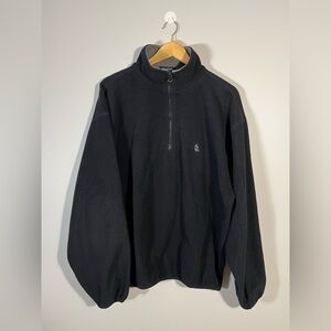 Nautica Men's Black Fleece Half Zip Pull Over Size Large